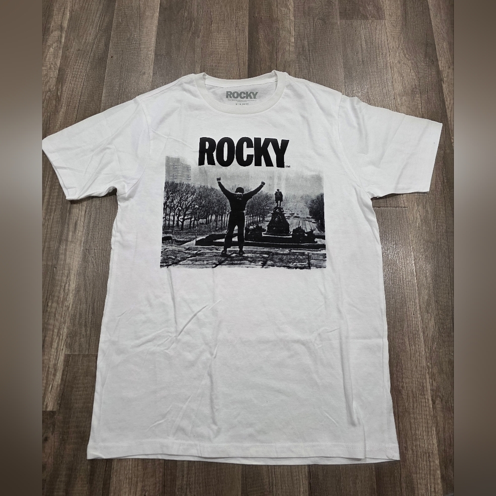 Nwt ROCKY Balboa Movie Merch Tee Shirt Short Sleeve 90s Y2k White Adult Hottopic